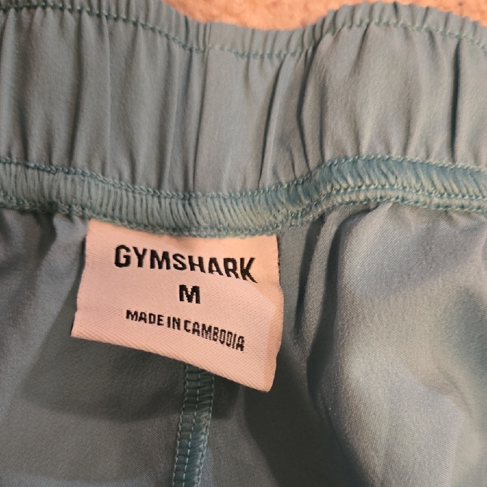 Gymshark Womens Medium Light Blue Athletic Shorts Same Day Shipping - Picture 4 of 5